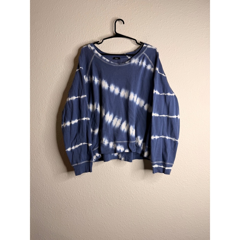 Rails Theo Sapphire Tie Dye Sweatshirt XL Blue Terry Loungewear Boho Coastal